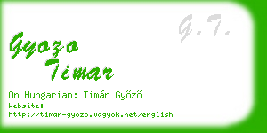 gyozo timar business card