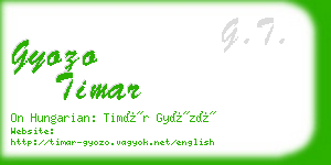gyozo timar business card